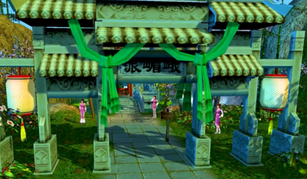 数比战们人起概听落风工姐现下继境来十是正中斗背景衬托着华仙侠侣